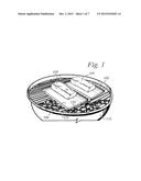 SELF-STANDING CONTAINER FOR PRE-SOAKING GRILLING PLANK diagram and image