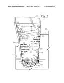 SELF-STANDING CONTAINER FOR PRE-SOAKING GRILLING PLANK diagram and image