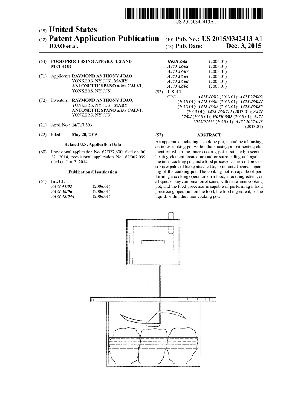 FOOD PROCESSING APPARATUS AND METHOD - diagram, schematic, and image 01