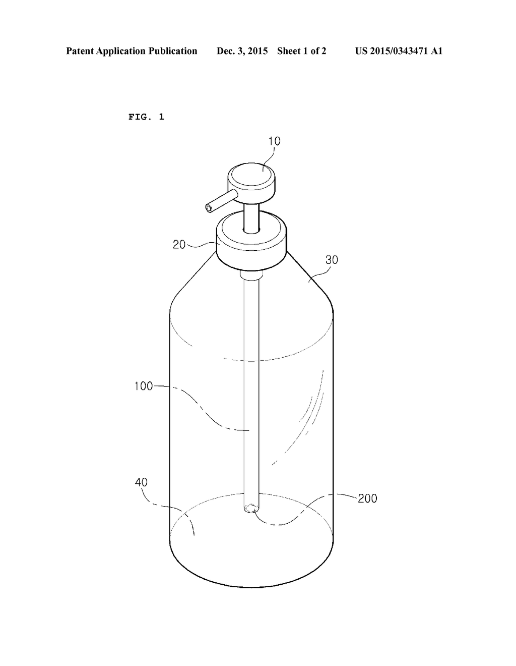 PUMPING NOZZLE INCLUDING SUCTION TUBE HAVING MULTIPLE OPENINGS, AND PUMP     TYPE CONTAINER USING THE SAME - diagram, schematic, and image 02