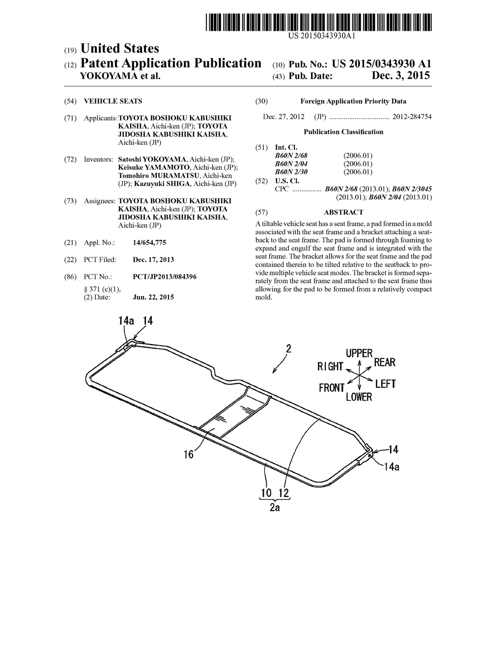 VEHICLE SEATS - diagram, schematic, and image 01