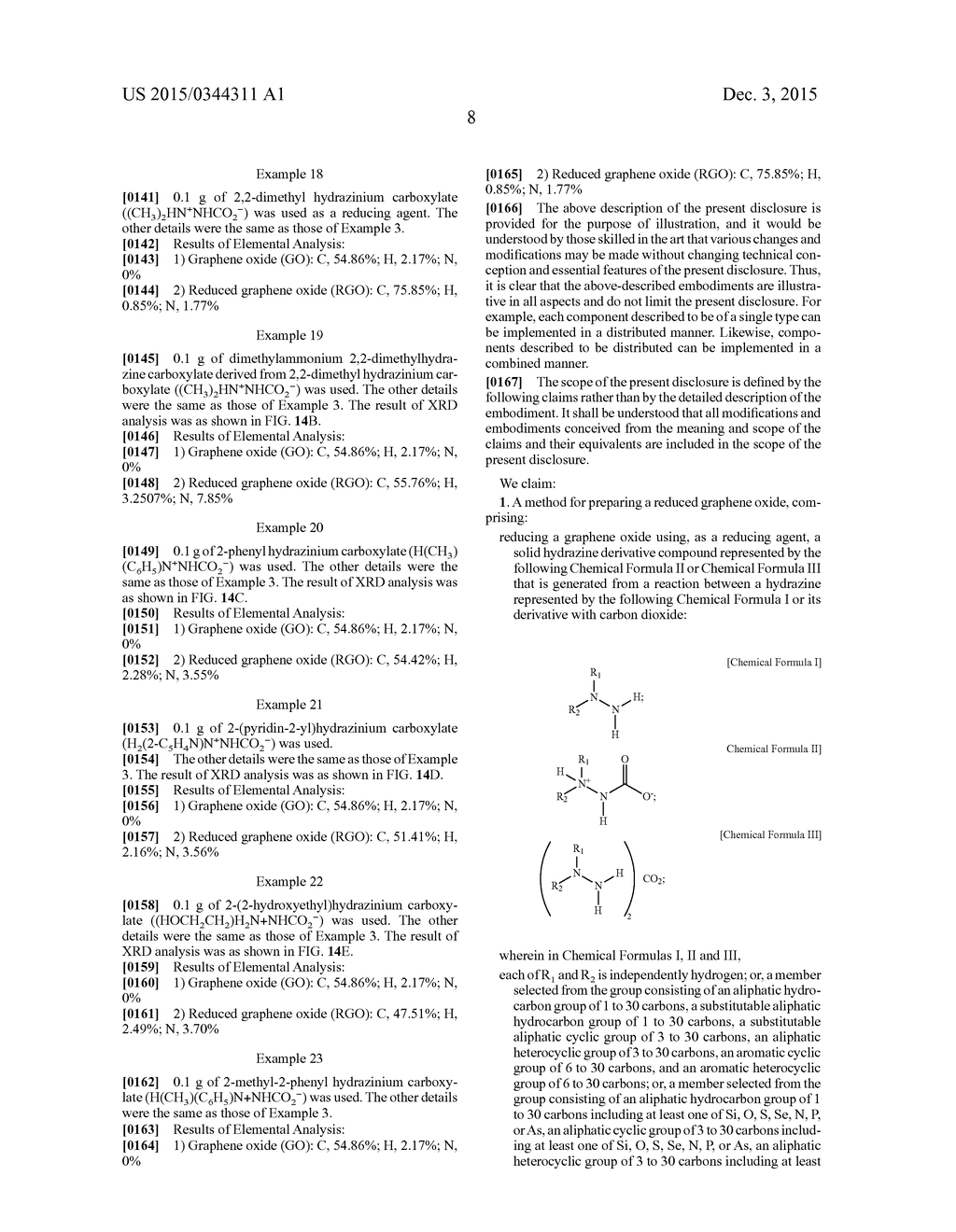 METHOD FOR MANUFACTURING REDUCED GRAPHENE OXIDE USING SOLID HYDRAZINE     DERIVATIVE - diagram, schematic, and image 18