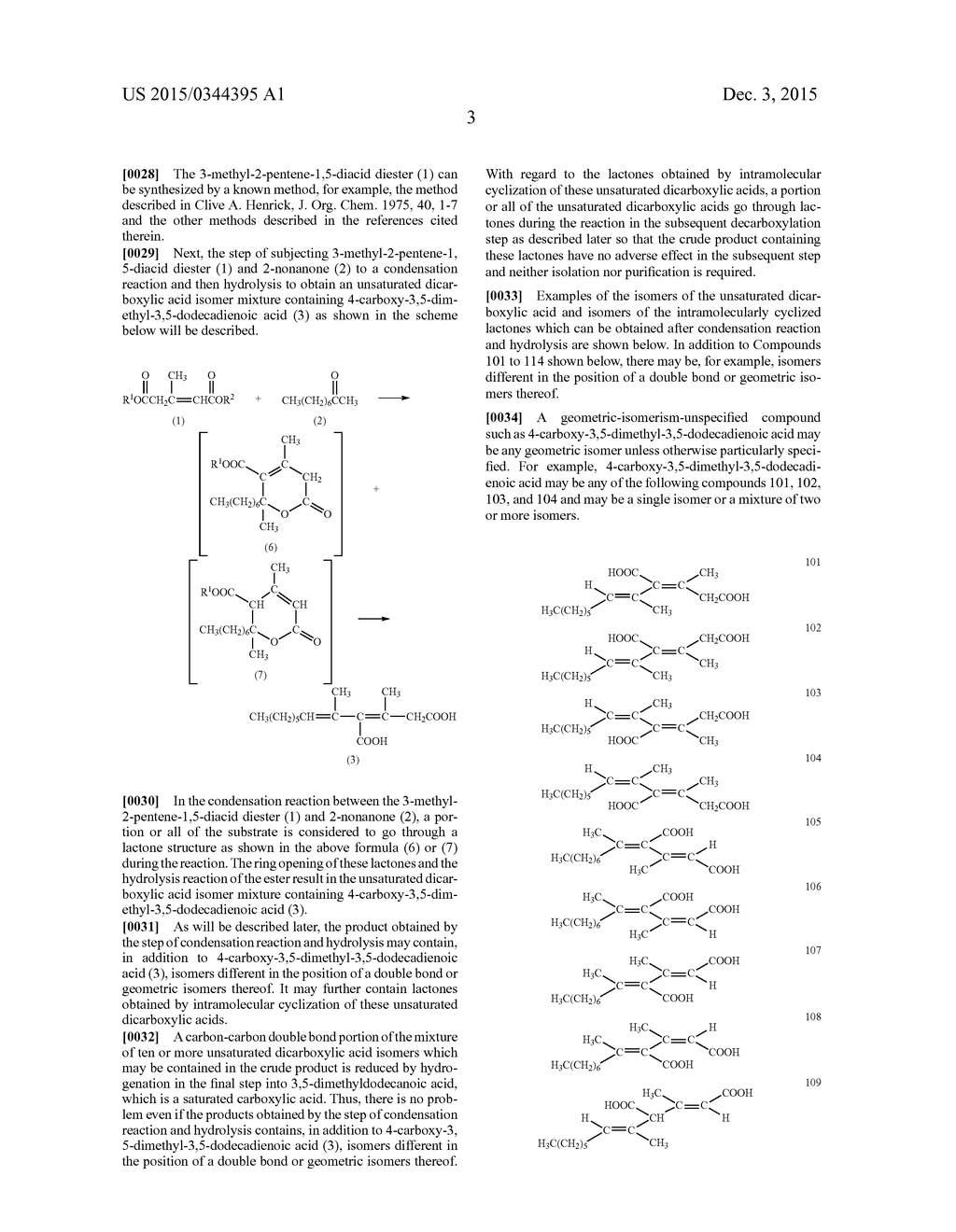 METHOD FOR PRODUCING 3,5-DIMETHYLDODECANOIC ACID; AND     4-CARBOXY-3,5-DIMETHYL-3,5-DODECADIENOIC ACID - diagram, schematic, and image 04