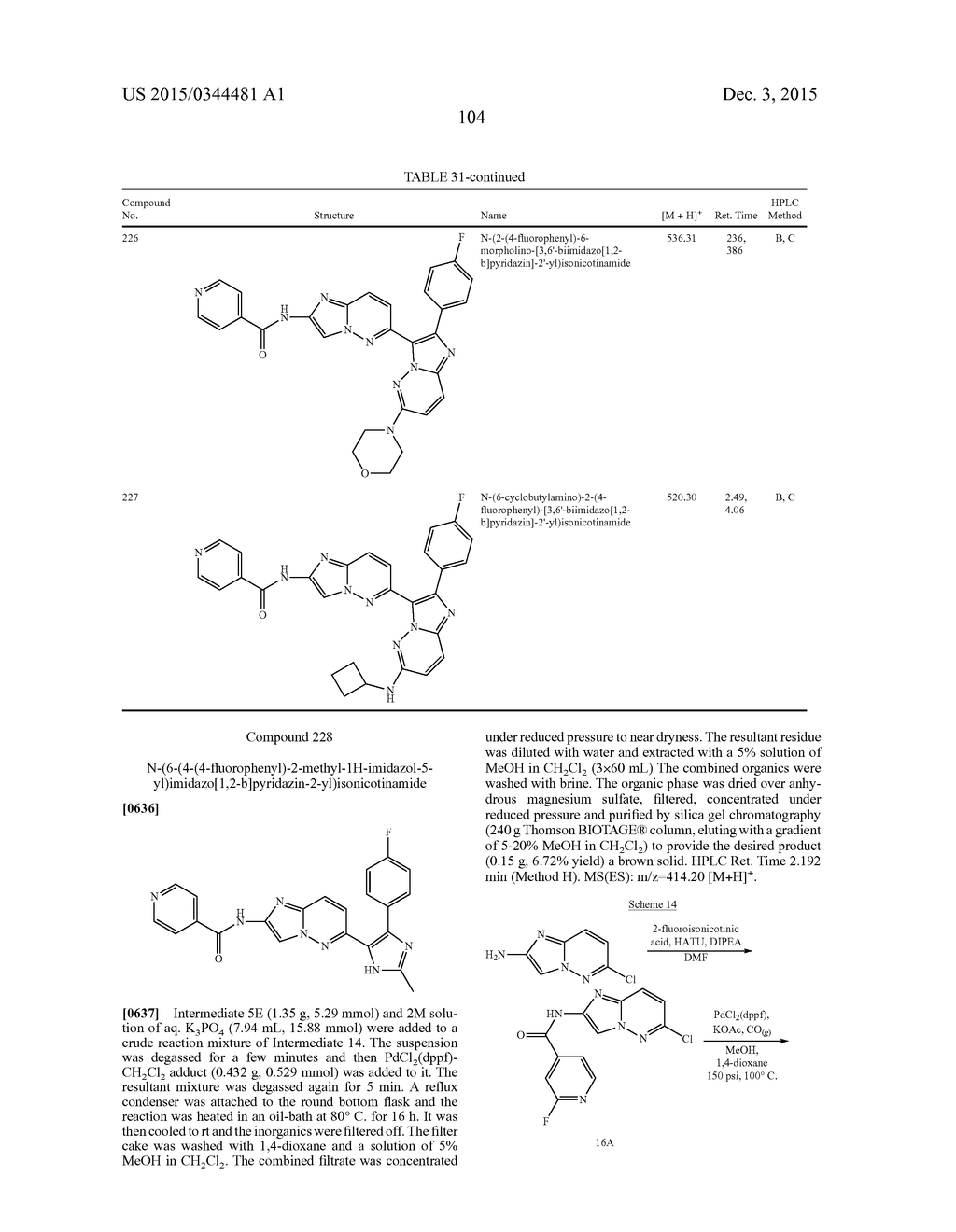 NOVEL SUBSTITUTED IMIDAZOLES AS CASEIN KINASE 1 D/E INHIBITORS - diagram, schematic, and image 105