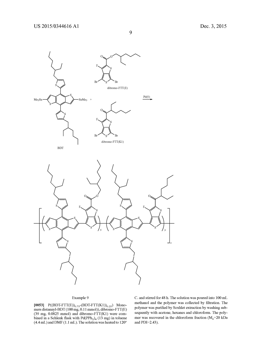PROCESS OF MANUFACTURING AND APPLICATIONS OF A MULTI-COMPONENT     BENZO[1,2-B:4,5-B] DITHIOPHENE-THIENOTHIOPHENE RANDOMLY SUBSTITUTED     CONJUGATED POLYMERS FOR ORGANIC SOLAR CELLS - diagram, schematic, and image 11