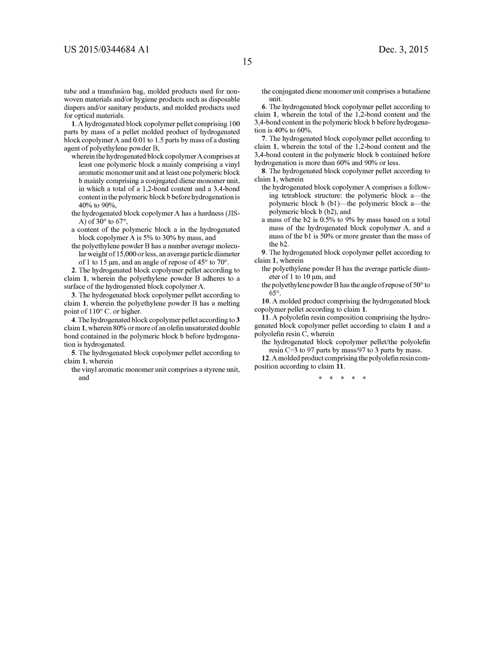 Hydrogenated Block Copolymer Pellet, Polyolefin Resin Composition, and     Molded Product Thereof - diagram, schematic, and image 16