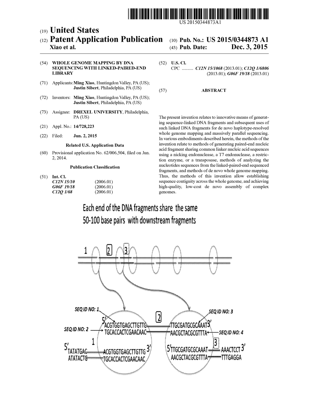 Whole Genome Mapping by DNA Sequencing With Linked-Paired-End Library - diagram, schematic, and image 01