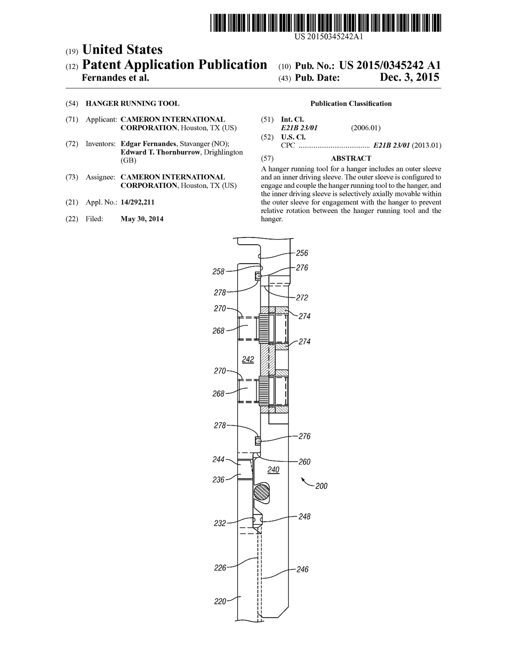 Hanger Running Tool - diagram, schematic, and image 01