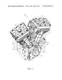 Motorcycle Engine with Direct Fuel Injection diagram and image