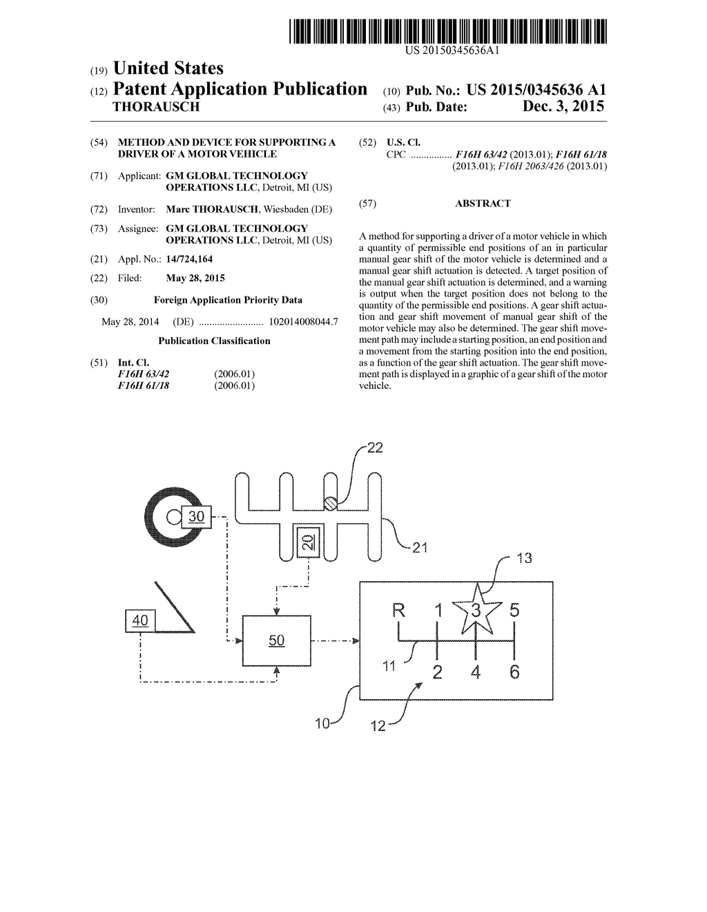 METHOD AND DEVICE FOR SUPPORTING A DRIVER OF A MOTOR  VEHICLE - diagram, schematic, and image 01