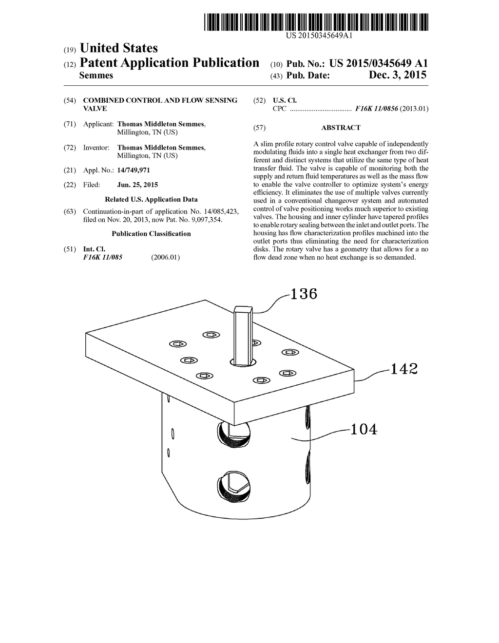 Combined Control and Flow Sensing Valve - diagram, schematic, and image 01