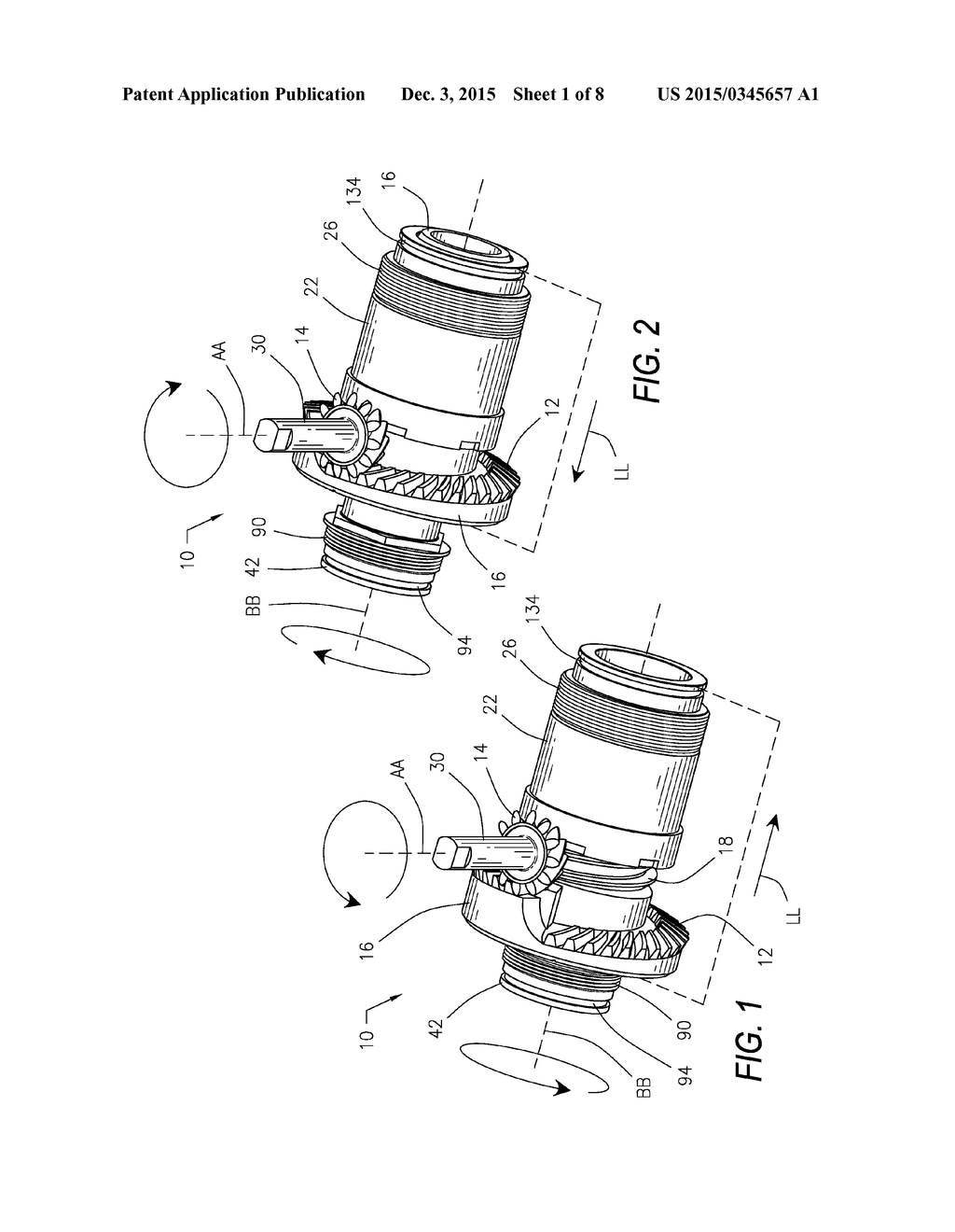 ROTARY-TO-LINEAR MOTION ACTUATOR HAVING A HELICAL BEVEL GEAR AND METHOD OF     USE THEREOF - diagram, schematic, and image 02