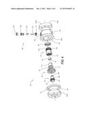 ROTARY-TO-LINEAR MOTION ACTUATOR HAVING A HELICAL BEVEL GEAR AND METHOD OF     USE THEREOF diagram and image