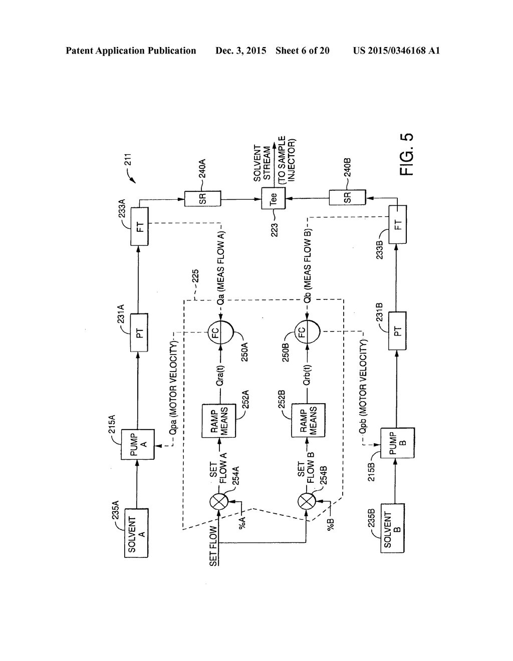 SOLVENT DELIVERY SYSTEM FOR LIQUID CHROMATOGRAPHY THAT MAINTAINS FLUID     INTEGRITY AND PRE-FORMS GRADIENTS - diagram, schematic, and image 07