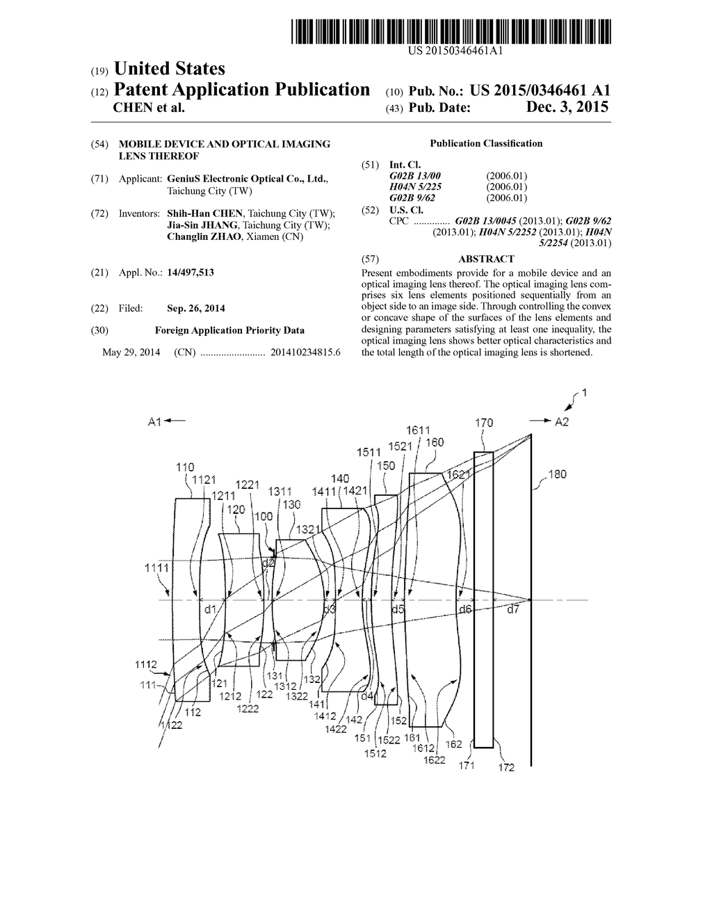 MOBILE DEVICE AND OPTICAL IMAGING LENS THEREOF - diagram, schematic, and image 01