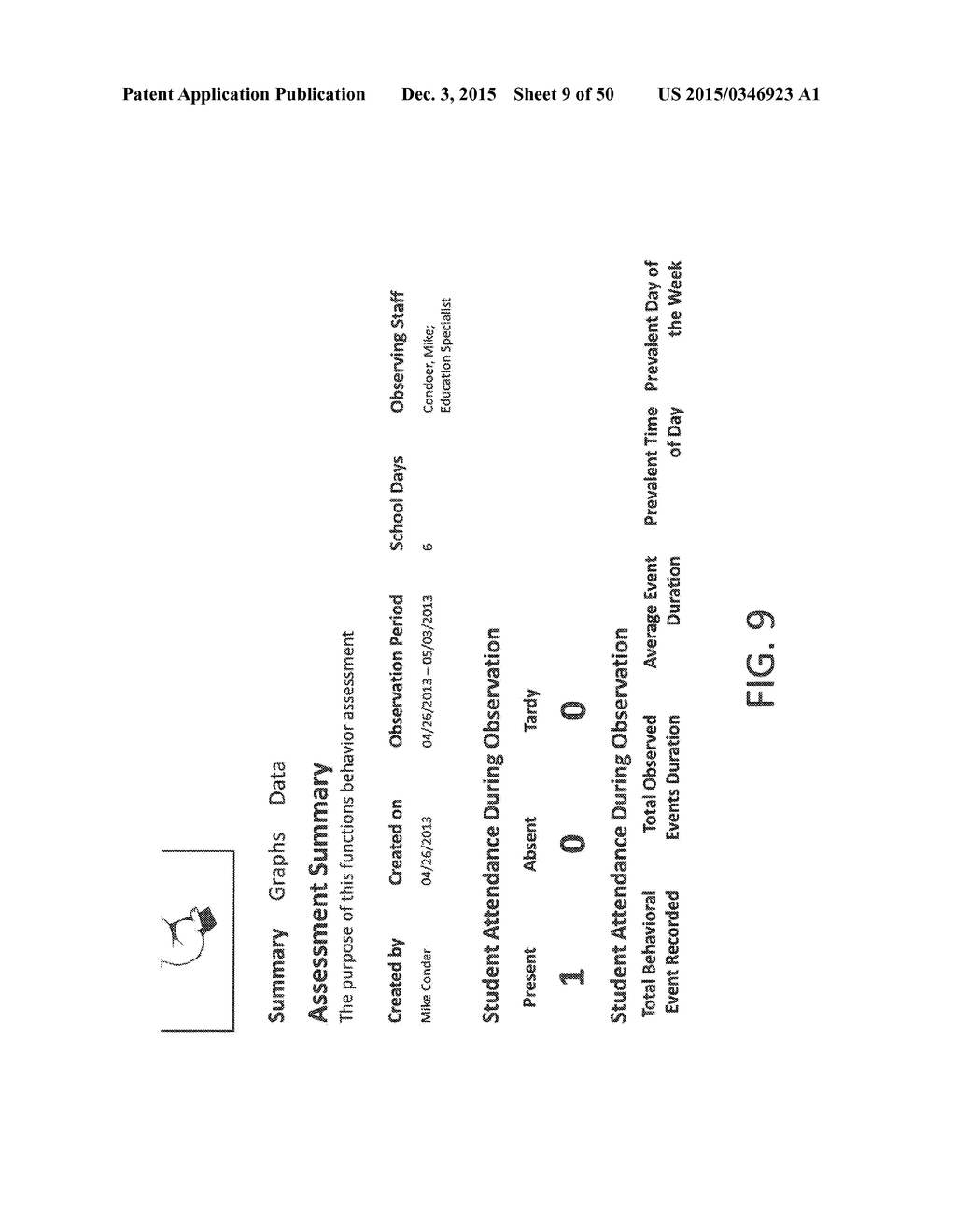 System & Method of Providing & Reporting a Real-Time Functional Behavior     Assessment - diagram, schematic, and image 10