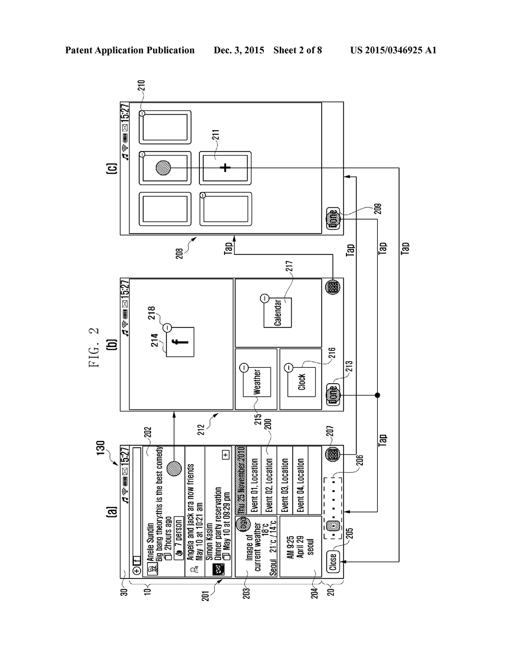 METHOD FOR CONTROLLING SCREEN OF MOBILE TERMINAL - diagram, schematic, and image 03