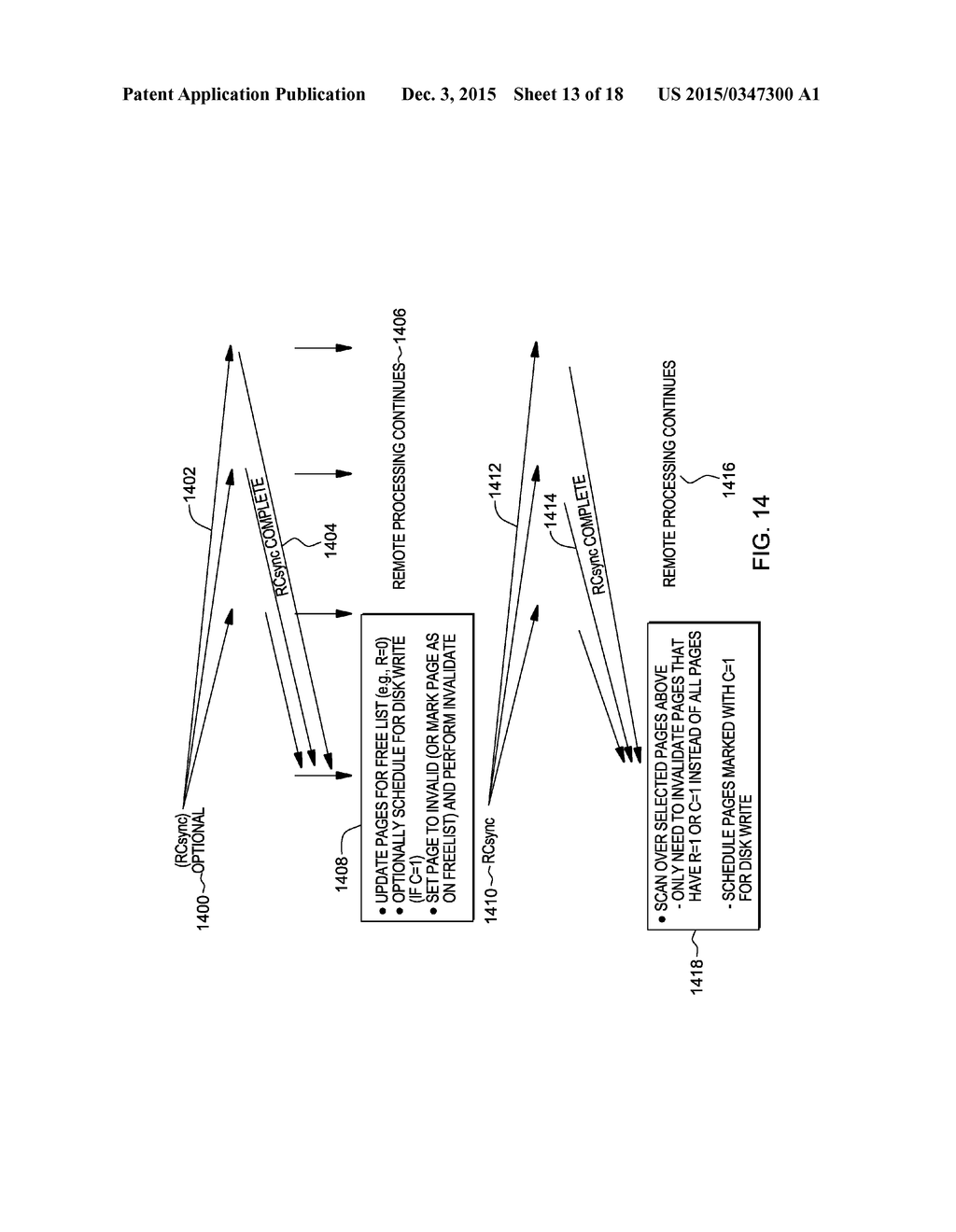 SYNCHRONIZING UPDATES OF PAGE TABLE STATUS INDICATORS IN A MULTIPROCESSING     ENVIRONMENT - diagram, schematic, and image 14