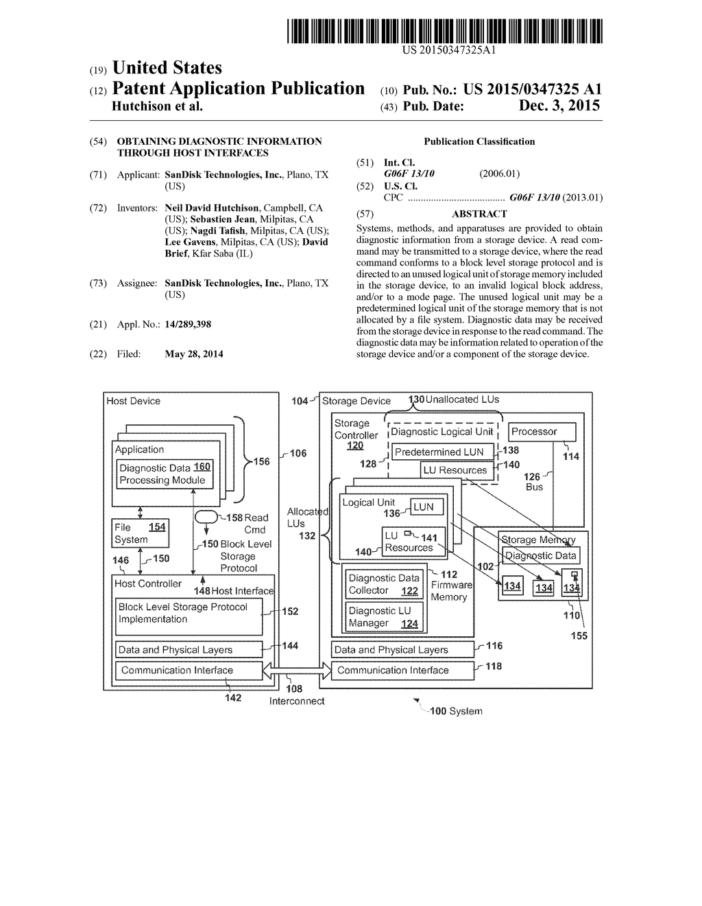 OBTAINING DIAGNOSTIC INFORMATION THROUGH HOST INTERFACES - diagram, schematic, and image 01