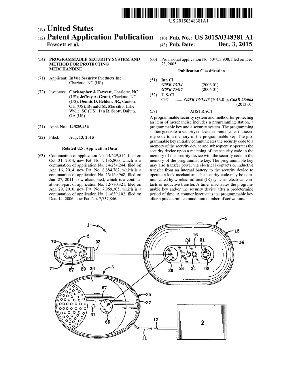 PROGRAMMABLE SECURITY SYSTEM AND METHOD FOR PROTECTING MERCHANDISE - diagram, schematic, and image 01