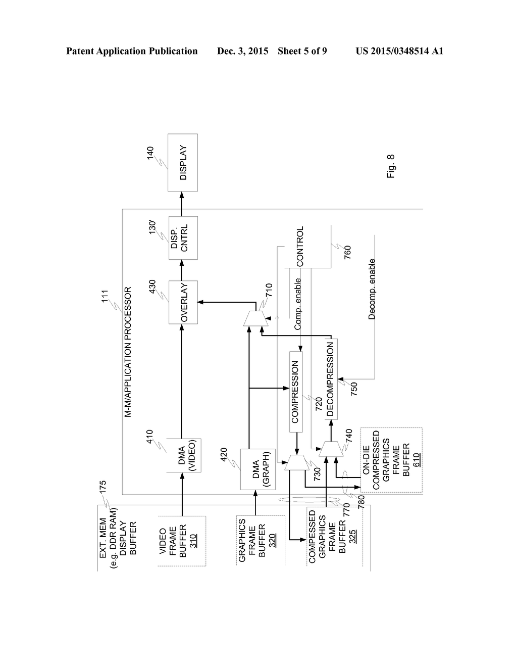 A METHOD AND APPARATUS FOR ADAPTIVE GRAPHICS COMPRESSION AND DISPLAY     BUFFER SWITCHING - diagram, schematic, and image 06