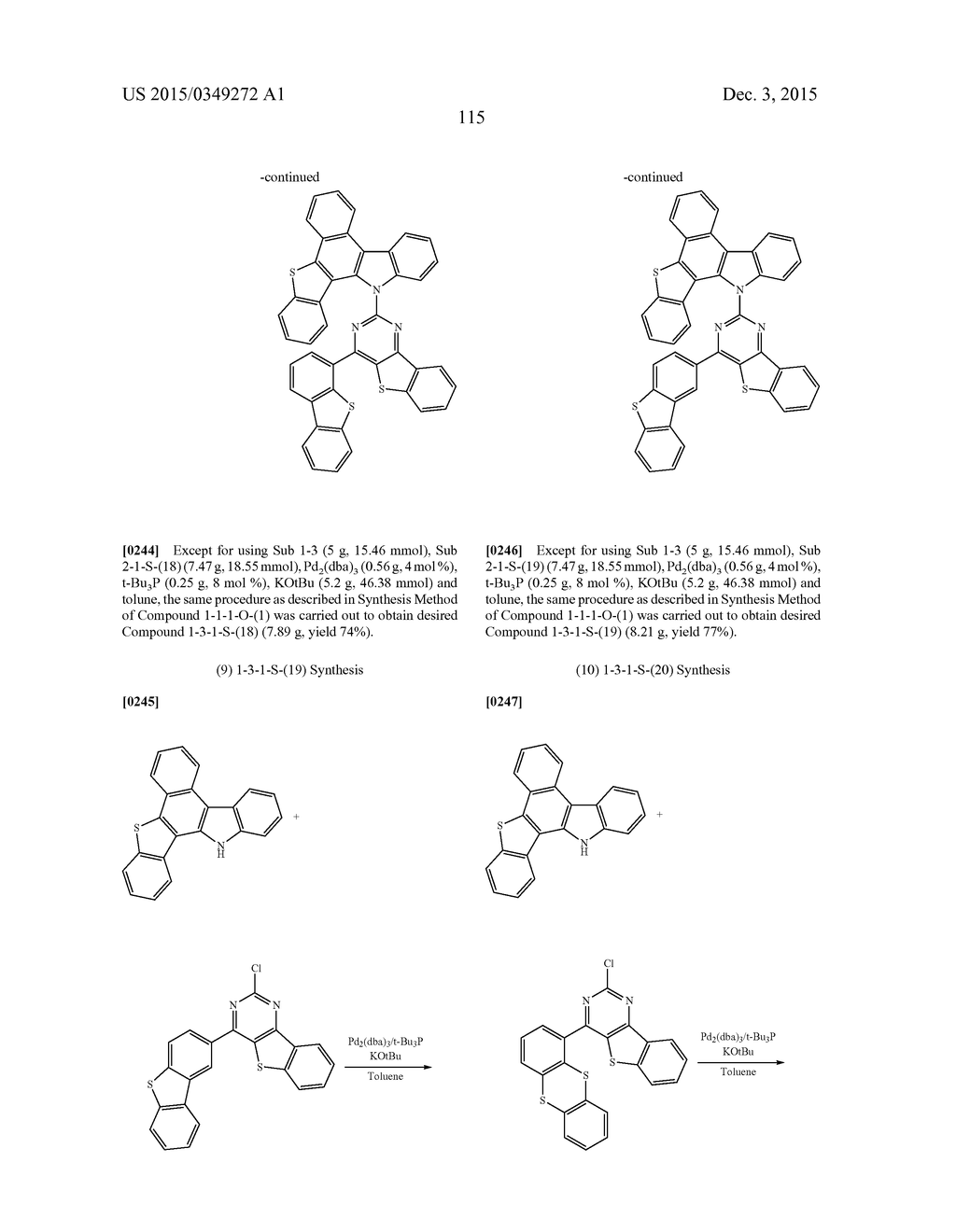 COMPOUND FOR ORGANIC ELECTRIC ELEMENT, ORGANIC ELECTRIC ELEMENT COMPRISING     THE SAME AND ELECTRONIC DEVICE THEREOF - diagram, schematic, and image 117