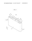 RECHARGEABLE BATTERY HAVING A PLATE TERMINAL diagram and image