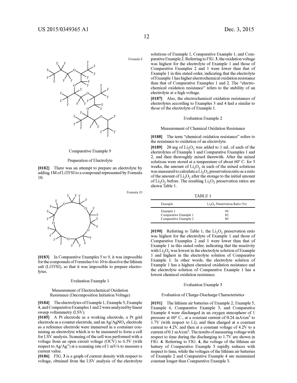 ELECTROLYTE FOR LITHIUM AIR BATTERY AND LITHIUM AIR BATTERY INCLUDING THE     SAME - diagram, schematic, and image 15