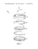 ANTENNA SYSTEM AND METHOD OF ASSEMBLY FOR A WEARABLE ELECTRONIC DEVICE diagram and image