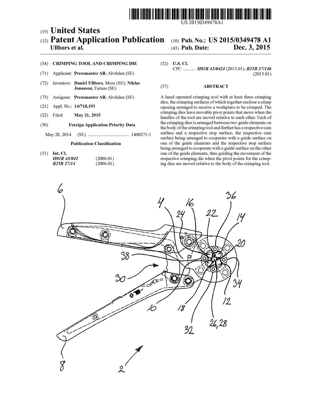 CRIMPING TOOL AND CRIMPING DIE - diagram, schematic, and image 01