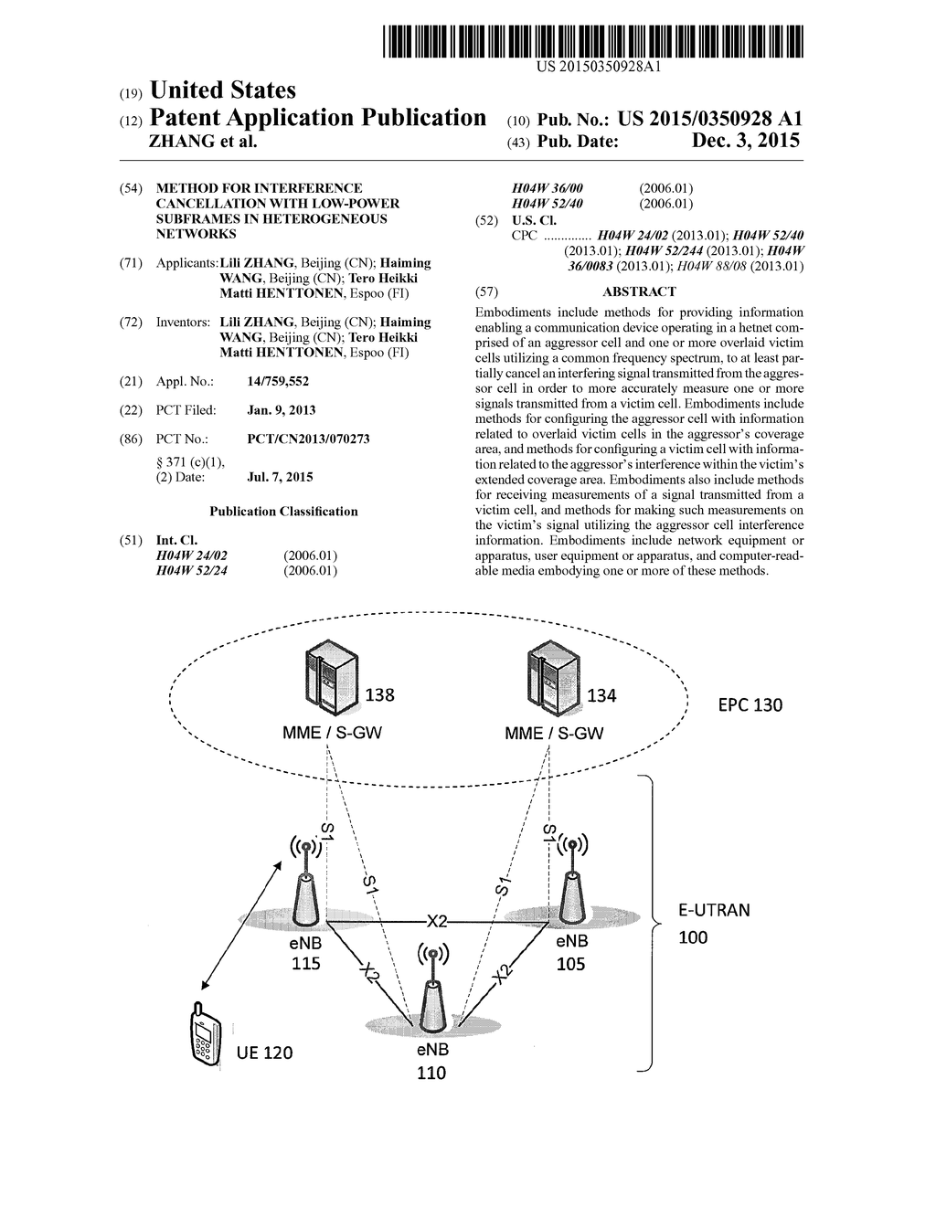 METHOD FOR INTERFERENCE CANCELLATION WITH LOW-POWER SUBFRAMES IN     HETEROGENEOUS NETWORKS - diagram, schematic, and image 01