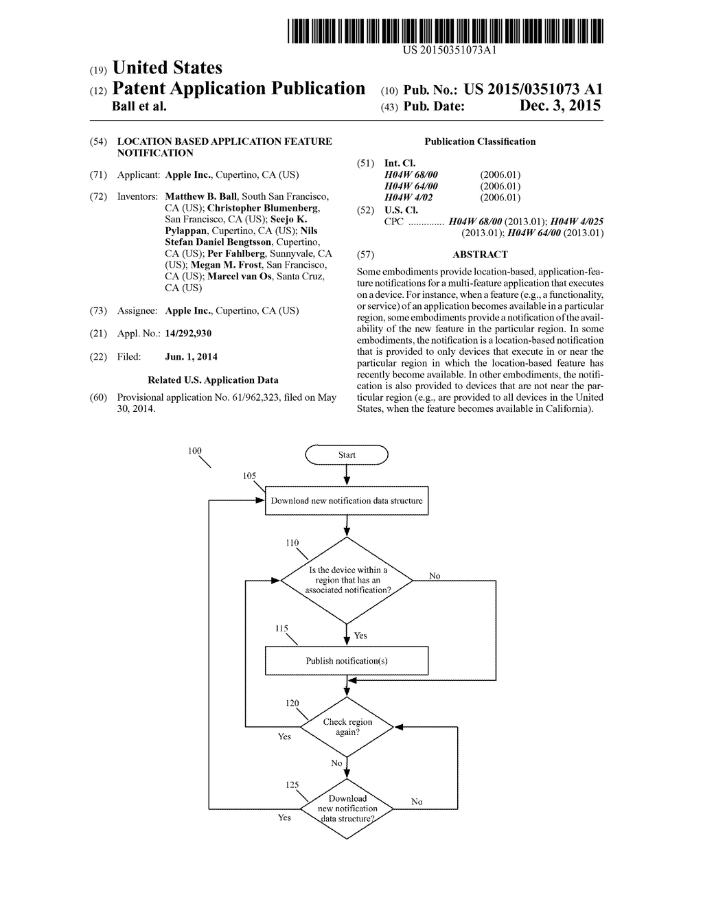 LOCATION BASED APPLICATION FEATURE NOTIFICATION - diagram, schematic, and image 01