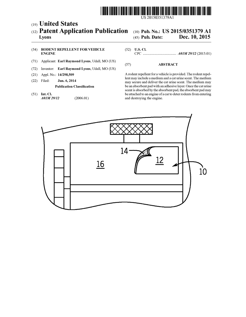 RODENT REPELLENT FOR VEHICLE ENGINE - diagram, schematic, and image 01