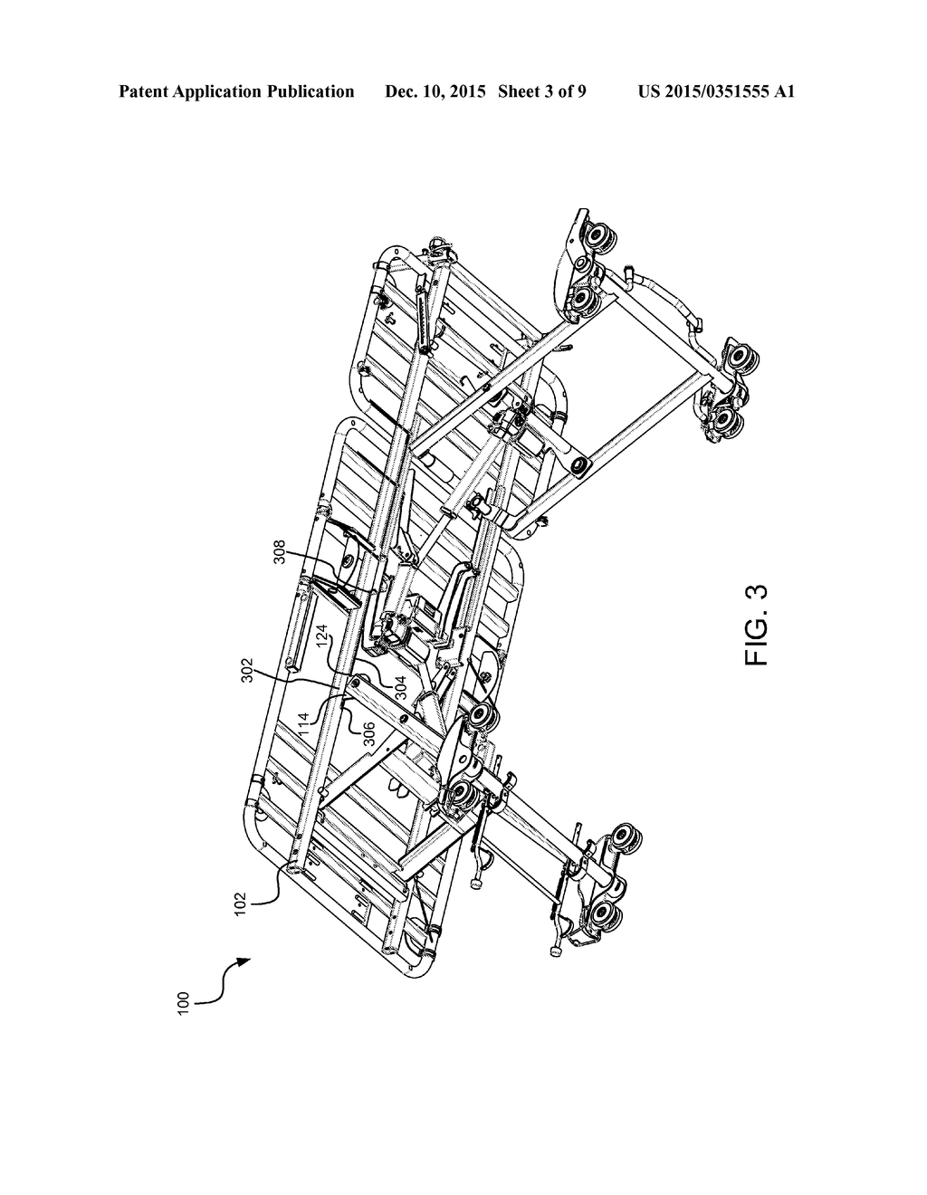 Apparatus, System, and Method for Leg Articulation in an Adjustable Height     Bed - diagram, schematic, and image 04