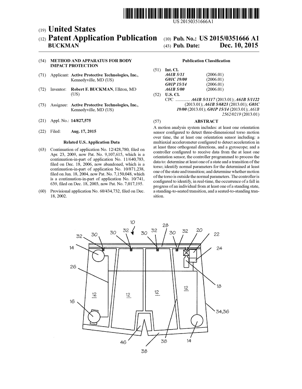 Method And Apparatus for Body Impact Protection - diagram, schematic, and image 01