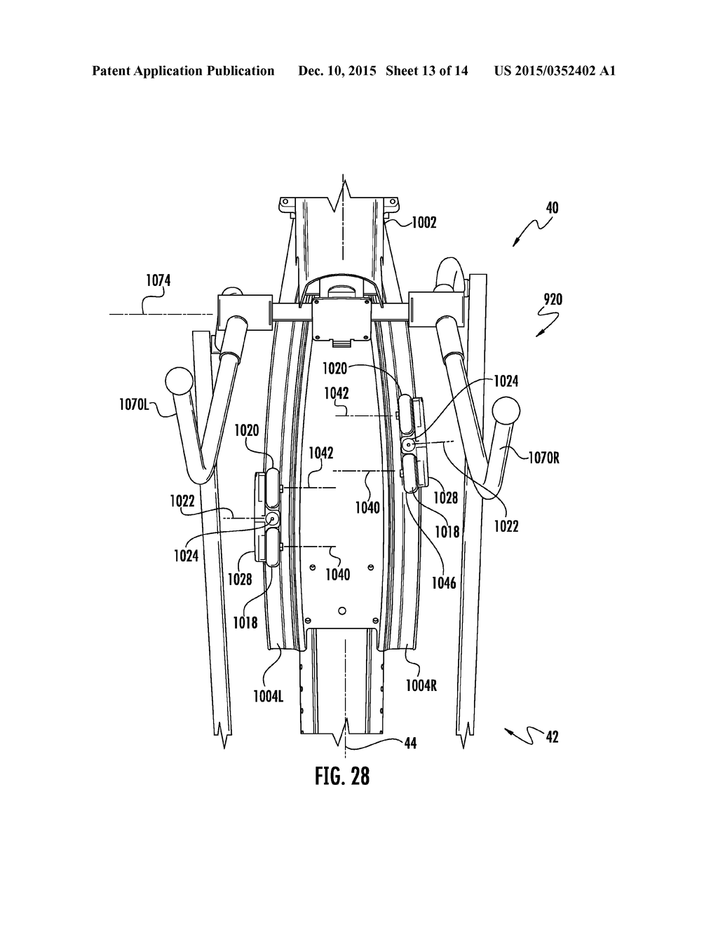 EXERCISE APPARATUS WITH NON-UNIFORM FOOT PAD TRANSVERSE SPACING - diagram, schematic, and image 14