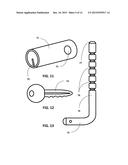 UNIQUE ADJUSTABLE TRAILER-LOCKING SYSTEM, HAVING UNIQUE     QUICK-SIZE-RELEASE, QUICK-SIZE-ASSEMBLY, AND QUICK-SIZE-SWITCH TRAILER     LOCK FOR SECURELY LOCKING HITCH-BALL RECEIVERS OF ALL STANDARDIZED SIZES,     AND FOR ELIMINATING CAVITIES INSIDE HITCH-BALL RECEIVERS TO PREVENT     CROWBAR-INSERTION TRAILER THEFT diagram and image