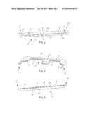 FLOOR MADE FROM PLASTIC MATERIAL FOR A MOTOR VEHICLE WITH METAL FITTTING     INSERTS diagram and image