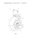 SELF-PROPELLED UNICYCLE ENGAGABLE WITH VEHICLE diagram and image