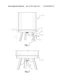 DISPENSING PAINT CAN LID AND STAND COMBINATION diagram and image