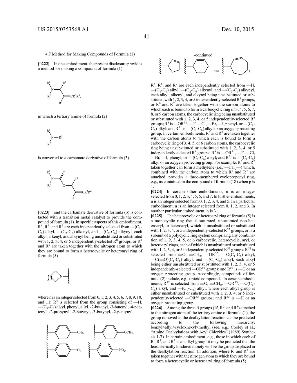 TRANSITION METAL-CATALYZED PROCESSES FOR THE PREPARATION OF N-ALLYL     COMPOUNDS AND USE THEREOF - diagram, schematic, and image 42