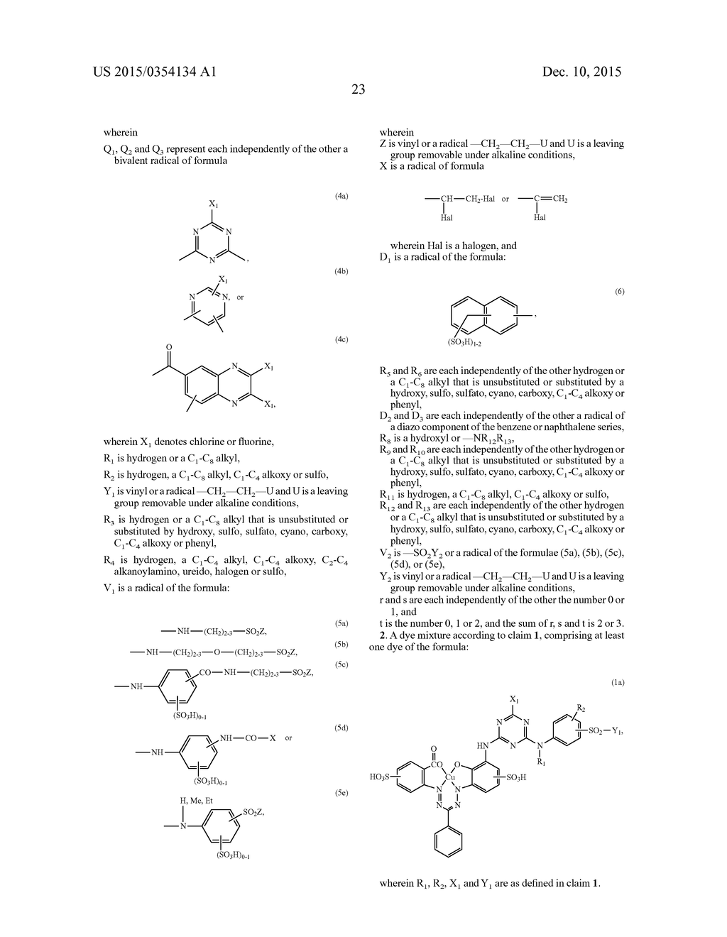 Mixtures of Reactive Dyes and Their Use in a Method of Di- or Trichromatic     Dyeing or Printing - diagram, schematic, and image 24