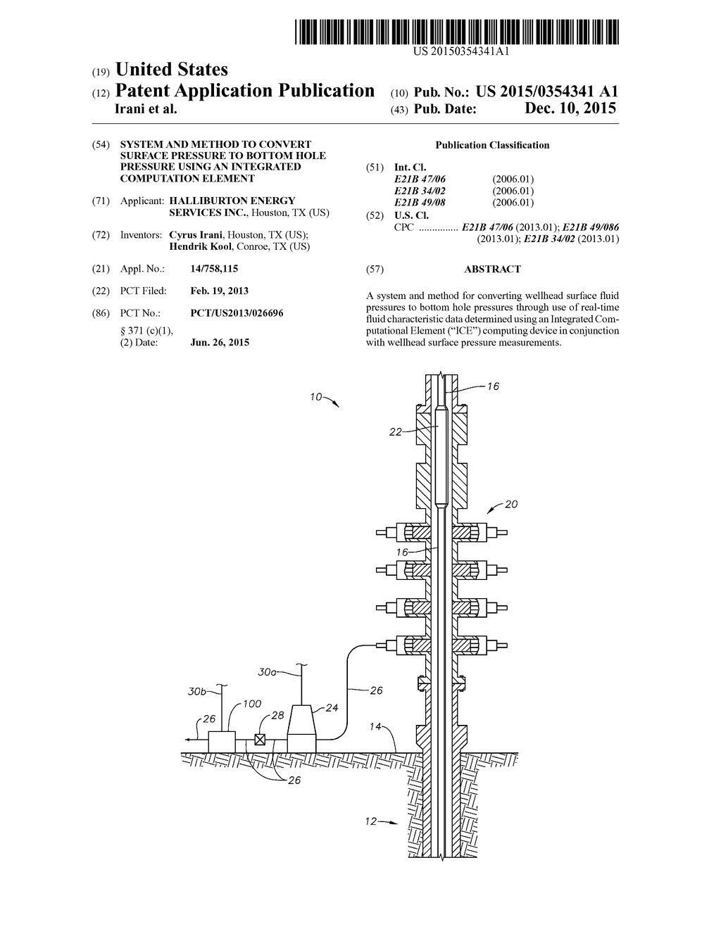 System and Method to Convert Surface Pressure to Bottom Hole Pressure     Using an Integrated Computation Element - diagram, schematic, and image 01