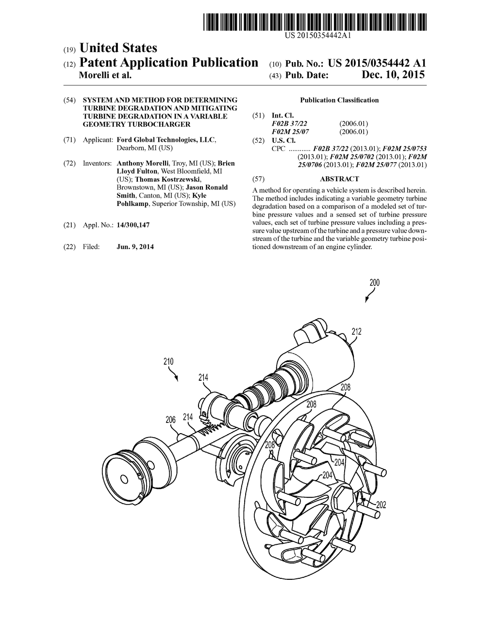 SYSTEM AND METHOD FOR DETERMINING TURBINE DEGRADATION AND MITIGATING     TURBINE DEGRADATION IN A VARIABLE GEOMETRY TURBOCHARGER - diagram, schematic, and image 01