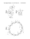 CAGE FOR A ROLLING BEARING, NOTABLY FOR A MOTOR VEHICLE ELECTRIC POWER     STEERING BEARING diagram and image