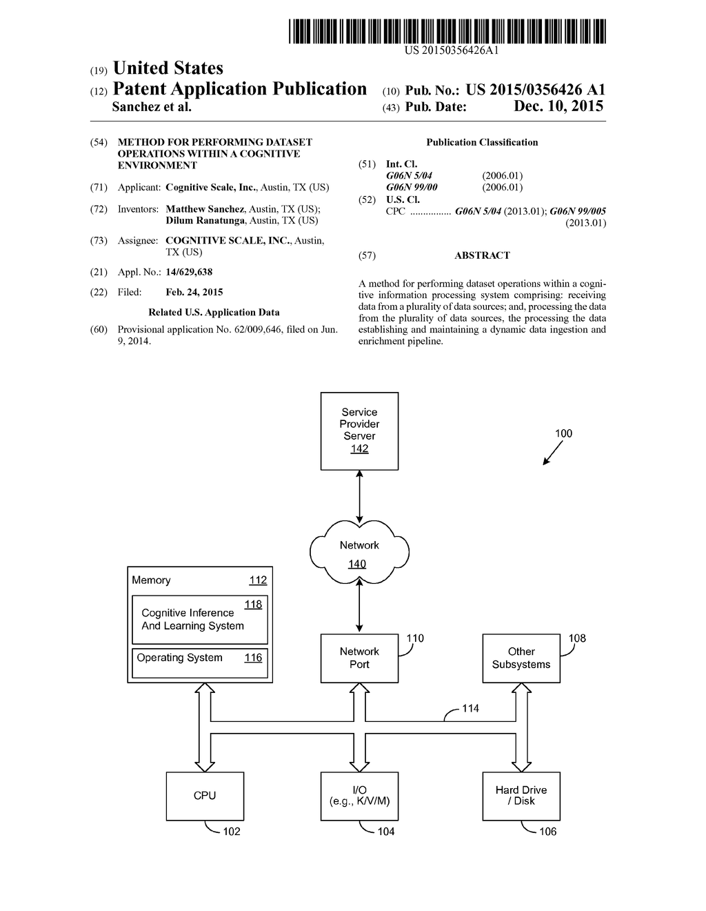 Method for Performing Dataset Operations Within a Cognitive Environment - diagram, schematic, and image 01