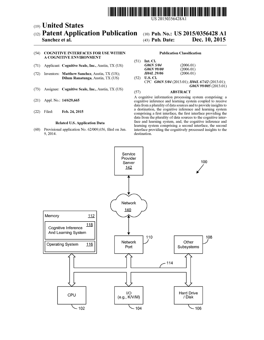 Cognitive Interfaces for Use Within a Cognitive Environment - diagram, schematic, and image 01