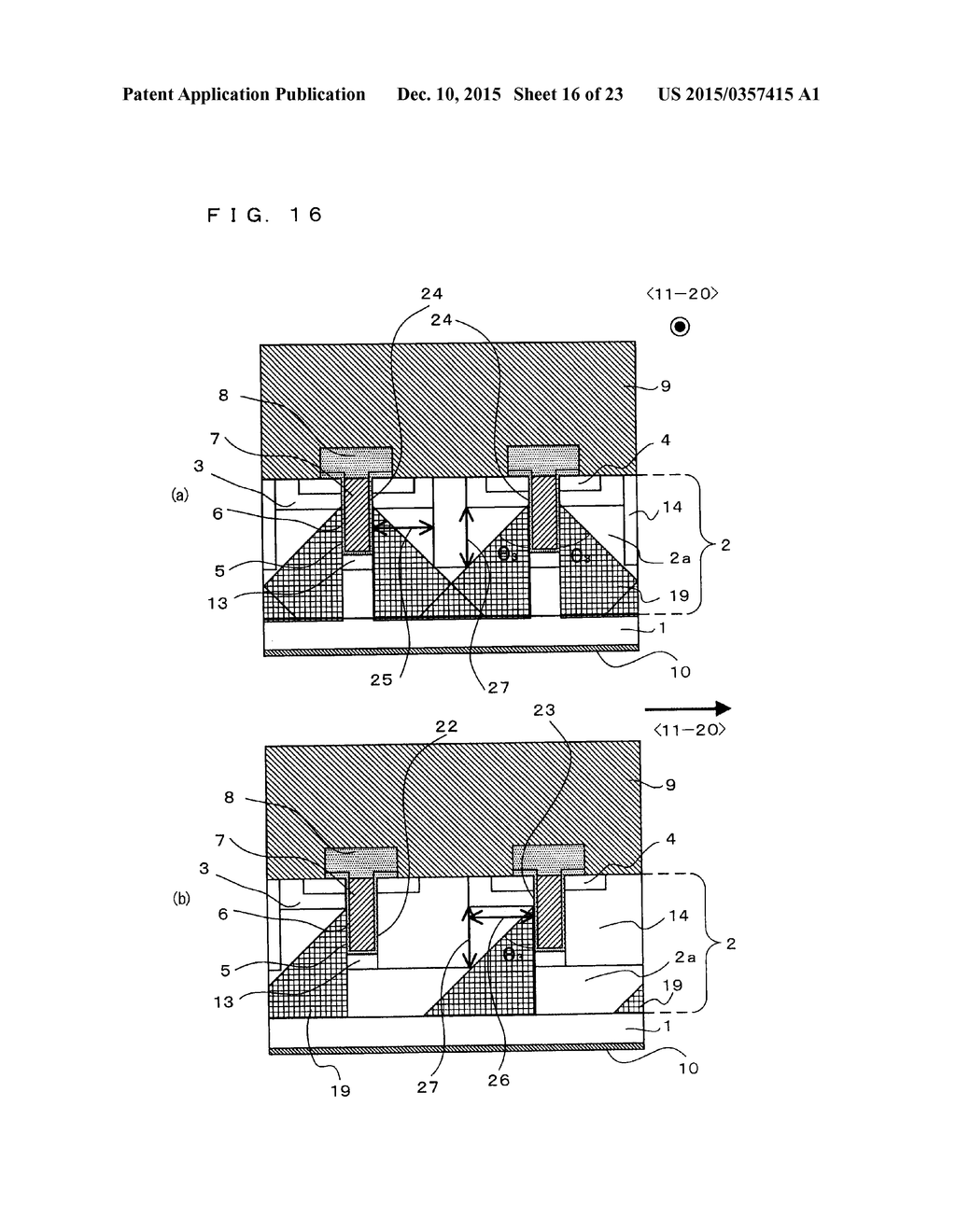 INSULATED GATE SILICON CARBIDE SEMICONDUCTOR DEVICE AND METHOD FOR     MANUFACTURING SAME - diagram, schematic, and image 17