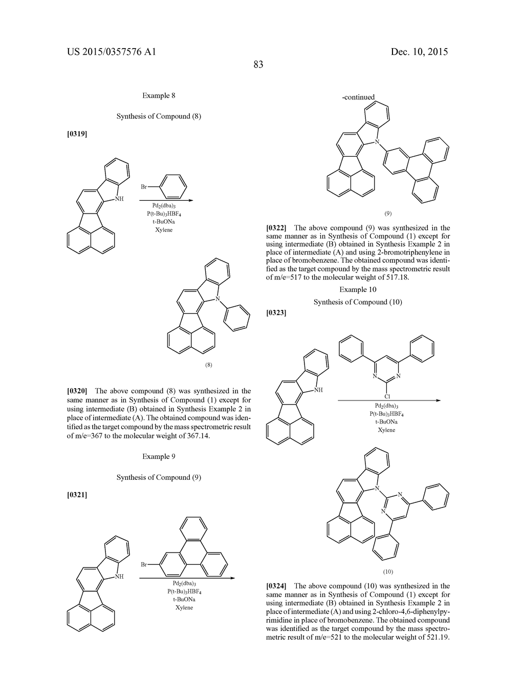 CONDENSED FLUORANTHENE COMPOUND, ORGANIC ELECTROLUMINESCENCE ELEMENT     MATERIAL INCLUDING SAME, ORGANIC ELECTROLUMINESCENCE ELEMENT USING SAME,     AND ELECTRONIC DEVICE - diagram, schematic, and image 85