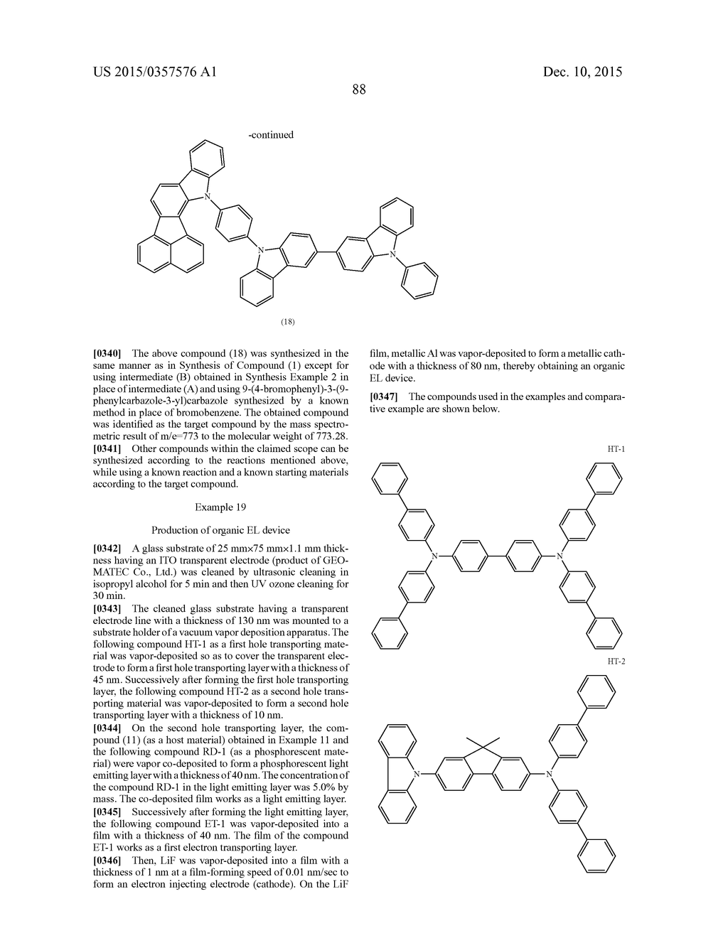 CONDENSED FLUORANTHENE COMPOUND, ORGANIC ELECTROLUMINESCENCE ELEMENT     MATERIAL INCLUDING SAME, ORGANIC ELECTROLUMINESCENCE ELEMENT USING SAME,     AND ELECTRONIC DEVICE - diagram, schematic, and image 90